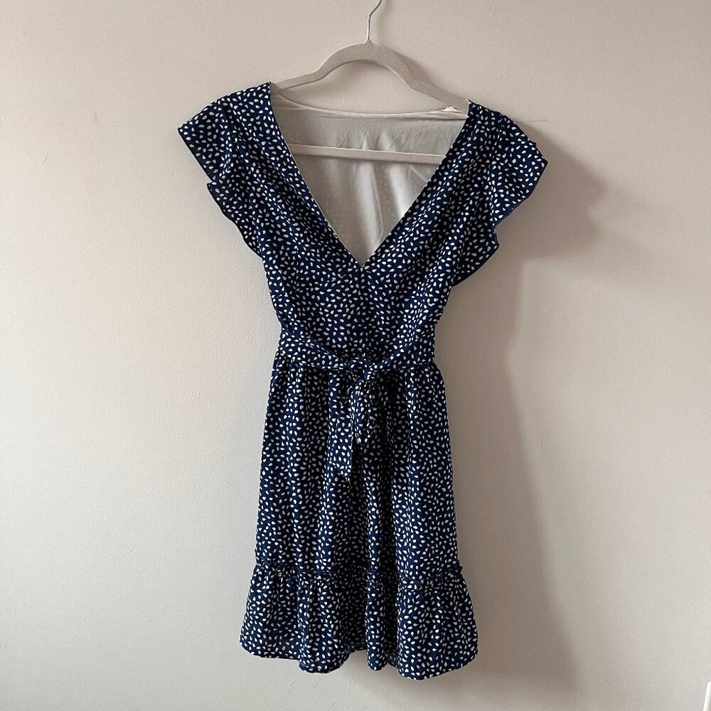 Blue and White Sundress - Medium